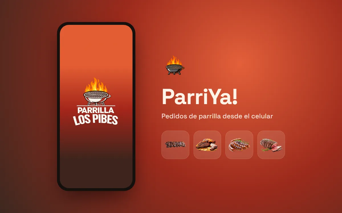 Portada de ParriYa con la pantalla de inicio de la app